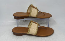 Load image into Gallery viewer, Italian Shoemakers Womens Brown Beige Flat Slip-On Thong Sandals Size 8.5

