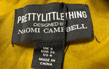 Load image into Gallery viewer, Prettylittlething Womens Yellow Cowl Neck Sleeveless Mini Dress Size 4
