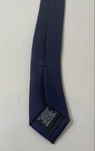 Load image into Gallery viewer, Perry Ellis Mens Dark Blue Keeper Loop Adjustable Formal Pointed Tie

