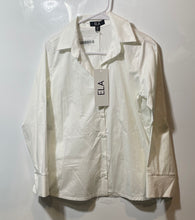 Load image into Gallery viewer, Ela Womens White Long Sleeve Regular Fit Collared Button-Up Shirt Size XS w/ Tag
