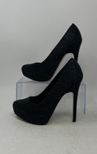 Load image into Gallery viewer, Aldo Womens Black Rhinestone Round Toe Slip-On High Stiletto Pump Heels Size 6
