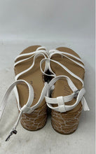 Load image into Gallery viewer, Wild Pair Womens Dottye White Brown Leather Wedge Heel Platform Sandals Size 8.5
