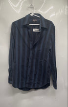 Load image into Gallery viewer, Michael Kors Mens Black Multi-Striped Print Cotton Button-Up Shirt Size M

