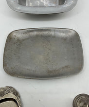 Load image into Gallery viewer, 4 Pcs Silver Plated Gravy Boat Candle Holder And Crumb Tray Items Set

