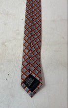 Load image into Gallery viewer, Perry Ellis Mens Gray Red Printed Keeper Loop Adjustable Formal Pointed Tie

