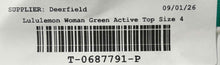 Load image into Gallery viewer, Lululemon Womens Green Sleeveless V-Neck Activewear Cropped Tank Top Size 4
