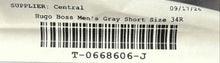 Load image into Gallery viewer, Hugo Boss Mens Gray Pockets Regular Fit Flat Front Chino Shorts Size 34R
