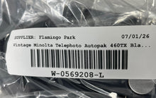 Load image into Gallery viewer, Vintage Minolta Black Pockets Telephoto Autopak 460TX Film Camera
