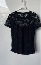 Load image into Gallery viewer, Laundry By Shelli Segal Womens Black Floral Burnout Pullover Blouse Top Size S
