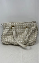 Load image into Gallery viewer, Michael Kors Womens Newbury White Woven Leather Double Handle Designed Tote Bag
