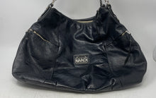 Load image into Gallery viewer, Land Womens Black Leather Inner Pocket Zipper Shoulder Strap Hobo Purse
