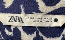 Load image into Gallery viewer, Zara Womens Blue And White Long Sleeve Button Front Midi Shirt Dress Size Small

