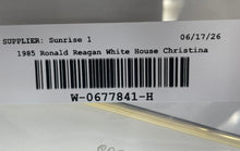 Load image into Gallery viewer, Framed 1985 Ronald Reagan White House Art Holiday Greeting Card Blue Room Paper
