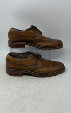 Load image into Gallery viewer, Banana Republic Mens Brown Leather Lace-Up Wingtip Oxford Dress Shoes Size 9.5M
