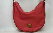 Load image into Gallery viewer, Valentina Womens Orange Brown Inner Pockets Adjustable Strap Zipper Hobo Bag
