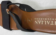 Load image into Gallery viewer, Italian Shoemakers Womens Black Brown Wedge Heel Slip-On Slide Sandals Size 10
