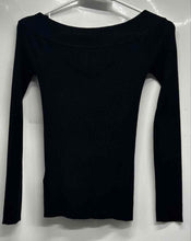 Load image into Gallery viewer, GBG Womens Black Long Sleeve Stretch Round Neck Ribbed Pullover Sweater Size S
