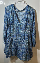 Load image into Gallery viewer, Zara Womens Multicolor Animal Print Long Sleeve Mini Dress Size Large
