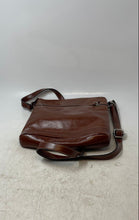 Load image into Gallery viewer, Giani Bernini Womens Brown Leather Inner Pocket Adjustable Strap Crossbody Bag
