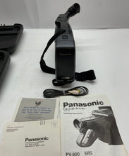 Load image into Gallery viewer, Panasonic PV-800 Black OmniMovie VHS 12X Zoom Video Camcorder Not Tested
