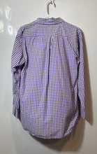 Load image into Gallery viewer, Vineyard Vines Mens Purple White Gingham Check Cotton Whale Dress Shirt Sz XL 20
