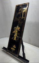 Load image into Gallery viewer, Chinese Black Lacquer Mother-Of-Pearl Lady Framed Wall Hanging Decor Panel
