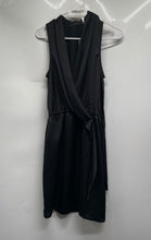 Load image into Gallery viewer, The Limited Event Womens Black Sleeveless V-Neck Tie Waist Wrap Dress Size 4
