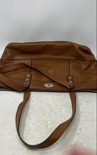 Load image into Gallery viewer, Fossil Womens Brown Leather Inner Pockets Double Handle Shoulder Handbag
