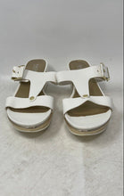Load image into Gallery viewer, Kenneth Cole Reaction Womens White Buckle Wedge Platform Sandals Size 7.5
