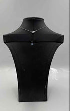 Load image into Gallery viewer, Authentic Swarovski Women's Silver-Tone Trilogy Blue Clear Crystal Necklace
