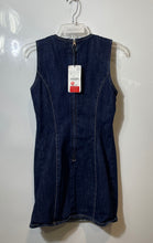 Load image into Gallery viewer, Zara Womens Blue Sleeveless Round Neck Mini Dress Size Medium With Tag
