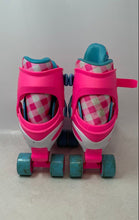 Load image into Gallery viewer, Roller Derby Girls Pink Adjustable 2-In-1 Inline And Roller Skates Size 3-6
