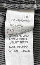 Load image into Gallery viewer, Calvin Klein Mens Blue Wool Notch Lapel Flap Pocket Two-Button Blazer Size 48R
