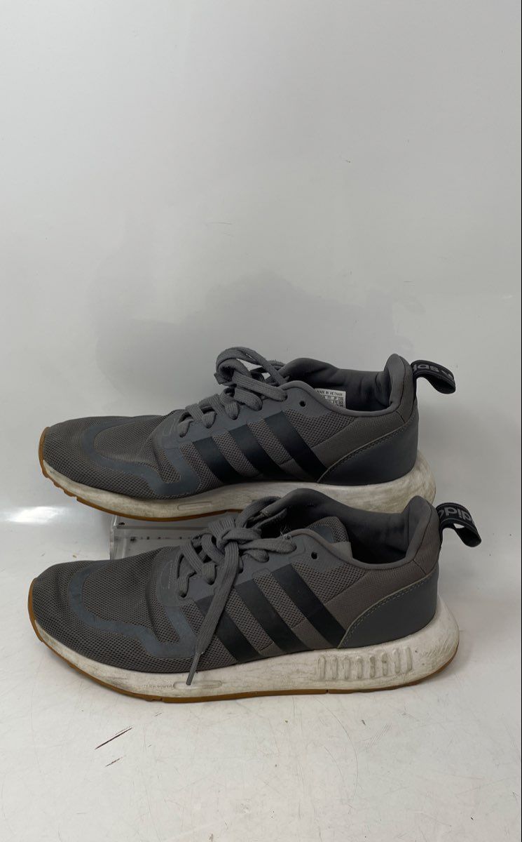 Adidas Mens Multix H01915 Gray White Black Lace-Up Low Top Sneaker Shoes Size 9