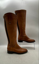 Load image into Gallery viewer, Emanuele Castro Womens Brown Leather Back-Zip Knee High Riding Boots Size EUR 38
