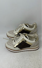 Load image into Gallery viewer, Michael Kors Womens White Brown Gold Lace-Up Sneakers Shoes Size 6.5M
