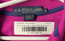 Load image into Gallery viewer, US Polo Assn. Mens Purple Cotton Short Sleeve Collared Polo Shirt Size Small
