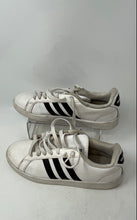 Load image into Gallery viewer, Adidas Mens Grand Court Cloudfoam White &amp; Black Leather Sneaker Shoes Size 9
