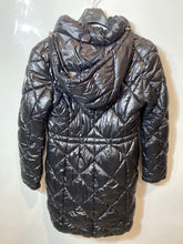 Load image into Gallery viewer, Guess Womens Black Long Sleeve Pockets Full-Zip Hooded Puffer Coat Jacket Size S
