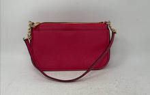 Load image into Gallery viewer, Calvin Klein Womens Pink Textured Leather Single Strap Zip Top Shoulder Handbag
