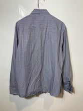Load image into Gallery viewer, Vince Camuto Mens Blue Printed Long Sleeve Collared Button-Up Shirt Size Large
