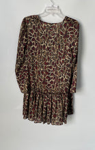 Load image into Gallery viewer, Zara Womens Multicolor Long Sleeve V-Neck Ruffle Hem Mini Dress Size Small
