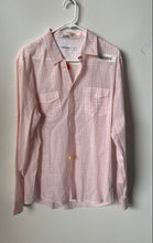 Load image into Gallery viewer, Calvin Klein Mens Pink Plaid Cotton Long Sleeve Button-Up Shirt Size Large
