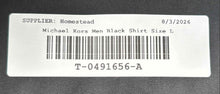 Load image into Gallery viewer, Michael Kors Mens Black Long Sleeve Collared Regular Fit Dress Shirt Size L
