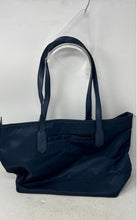 Load image into Gallery viewer, London Fog Womens Navy Blue Inner Pockets Double Handle Zipper Tote Purse
