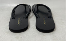 Load image into Gallery viewer, Coach Womens Zayn CR858 Black Logo Medallion Flat Flip-Flop Sandals Size 6B
