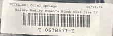 Load image into Gallery viewer, Hilary Radley Womens Black Wood Faux Fur Trim Hooded Snap Winter Coat Size 12
