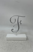 Load image into Gallery viewer, Lillian Rose Silver-Tone Rhinestone Letter F 5.5 Inch Monogram Cake Topper
