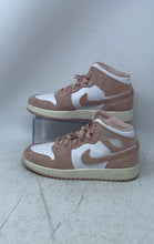Load image into Gallery viewer, Nike Kids Air Jordan 1 Mid Pink White Leather Lace-Up Sneaker Shoes Size 6.5Y
