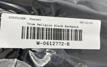 Load image into Gallery viewer, True Religion Unisex Black Adjustable Strap Pockets Zip-Around Lined Backpack
